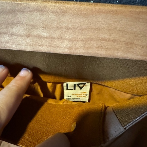 Burnt Orange LIV Flat Front Knee-Length Shorts - Picture 2 of 3